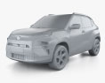 Tata Punch.ev 2024 3d model clay render