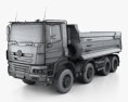 Tatra Phoenix Tipper Truck 4 ejes 2015 Modelo 3D wire render