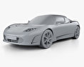 Tesla Roadster 2014 Modelo 3D clay render