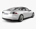 Tesla Model S 2015 3D模型 后视图