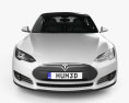 Tesla Model S 2015 3D模型 正面图