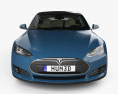 Tesla Model S 带内饰 2014 3D模型 正面图