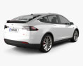 Tesla Model X 2018 3D模型 后视图