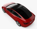 Tesla Model 3 프로토타입 2021 3D 모델  top view