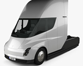Tesla Semi Cabina Dormitorio Camión Tractor 2018 Modelo 3D