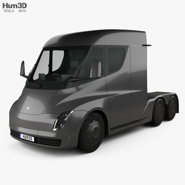 Tesla Semi Day Cab Tractor Truck 2020 3D model