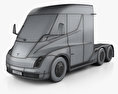 Tesla Semi Day Cab Седельный тягач 2020 3D модель wire render