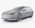 Tesla Model S Remetz Car Shooting Brake 2020 3d model clay render