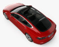 Tesla Model S with HQ interior 2015 3d model top view