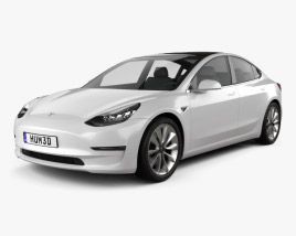 Tesla Model 3 2021 3D 모델 