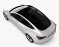 Tesla Model 3 2021 3d model top view