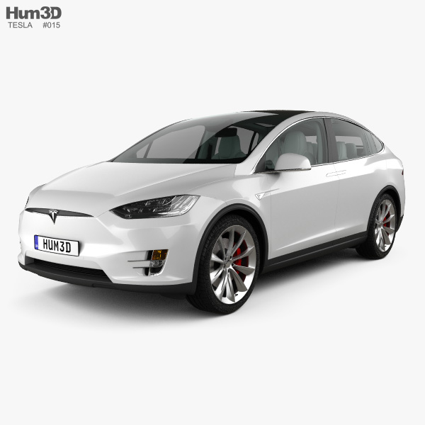 Tesla model X with HQ interior 2018 3D model