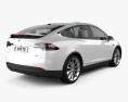 Tesla model X with HQ interior 2018 3d model back view