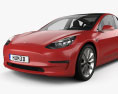 Tesla Model 3 HQインテリアと 2018 3Dモデル