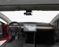 Tesla Model 3 con interior 2018 Modelo 3D dashboard