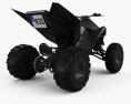 Tesla Cyberquad ATV 2019 3D-Modell Rückansicht