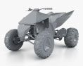 Tesla Cyberquad ATV 2019 3D-Modell clay render