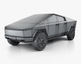 Tesla Cybertruck 2022 3d model wire render