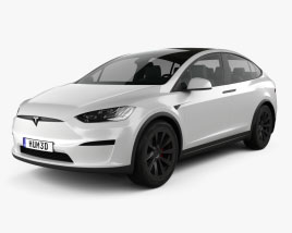 3D model of Tesla Model X Plaid 2024