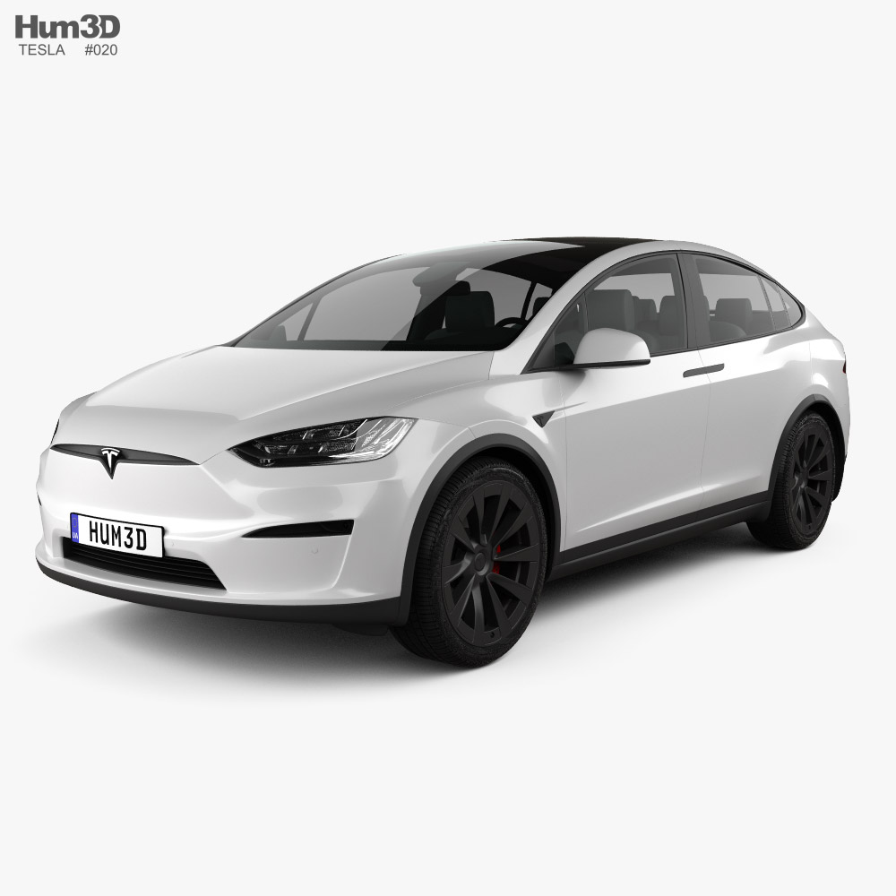 Tesla Model X Plaid 2022 3d model
