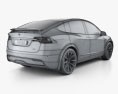 Tesla Model X Plaid 2022 3D 모델 