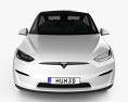 Tesla Model X Plaid 2022 3D 모델  front view