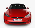 Tesla Model S Plaid 2022 3d model front view