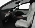 Tesla Model X com interior 2024 Modelo 3d assentos