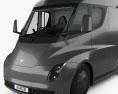 Tesla Semi Day Cab Tractor Truck with HQ interior and engine 2021 3d model