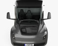 Tesla Semi Day Cab Camião Tractor com interior e motor 2021 Modelo 3d vista de frente