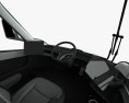 Tesla Semi Day Cab Camión Tractor con interior y motor 2021 Modelo 3D dashboard