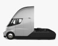 Tesla Semi Sleeper Cab Tractor Truck with HQ interior and engine 2018 3d model side view
