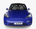 Tesla Model Y with HQ interior 2024 3d model front view