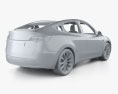Tesla Model Y mit Innenraum 2024 3D-Modell