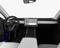 Tesla Model Y com interior 2024 Modelo 3d dashboard
