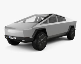 Tesla Cybertruck with HQ interior 2024 3D model