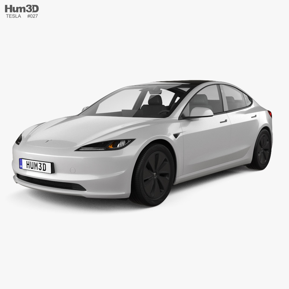 Tesla Model 3 2024 3d model