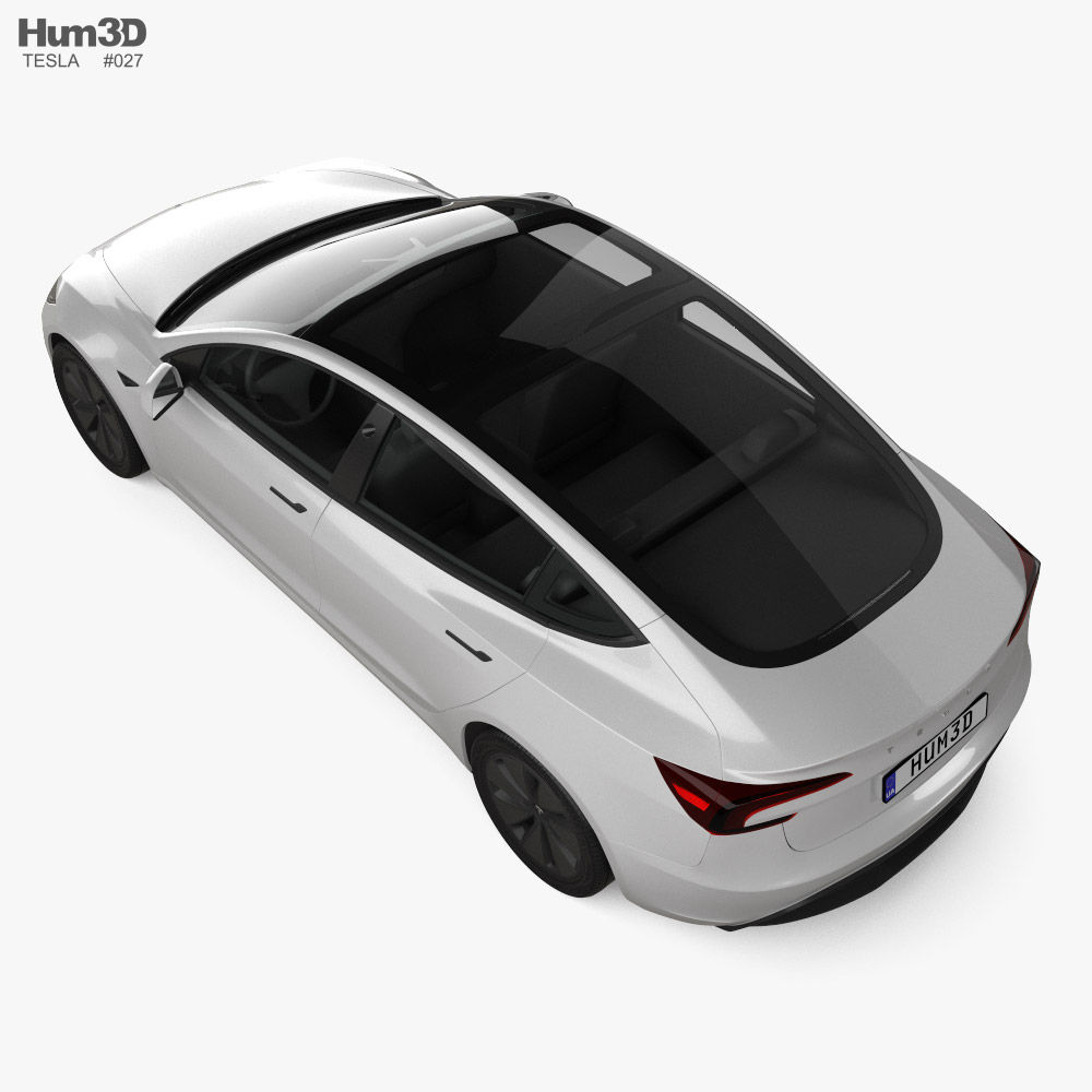 Tesla Model 3 2024 3D model Download Vehicles on