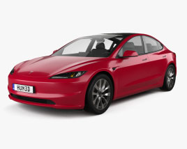 Tesla Model 3 Performance 2024 3D 모델 