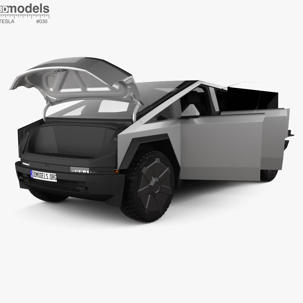 Tesla Cybertruck with HQ interior 2023 Modello 3D