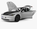 Tesla Model 3 with HQ interior 2024 3D-Modell
