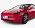 Tesla Model 3 Performance with HQ interior 2024 Modèle 3d