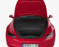 Tesla Model 3 Performance with HQ interior 2024 3D-Modell Vorderansicht