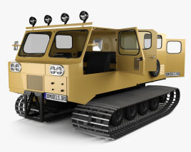 Thiokol Spryte 1200 Snowcat (The Thing) with HQ interior 2011 3D模型