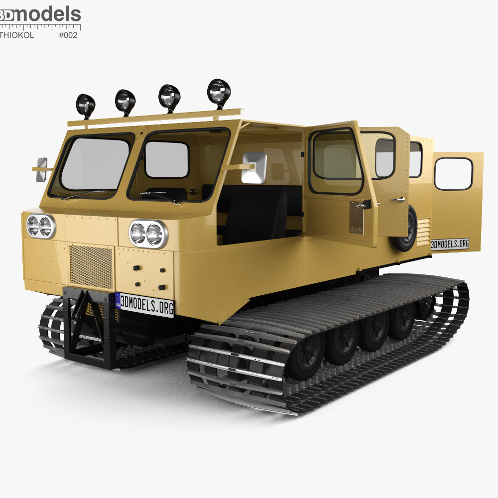 Thiokol Spryte 1200 Snowcat (The Thing) with HQ interior 2011 3D model