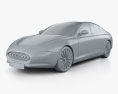 Thunder Power EV 2016 3D модель clay render