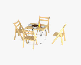 Barbeque Table 3D model