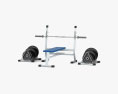Weight Bench with Weights 3d model