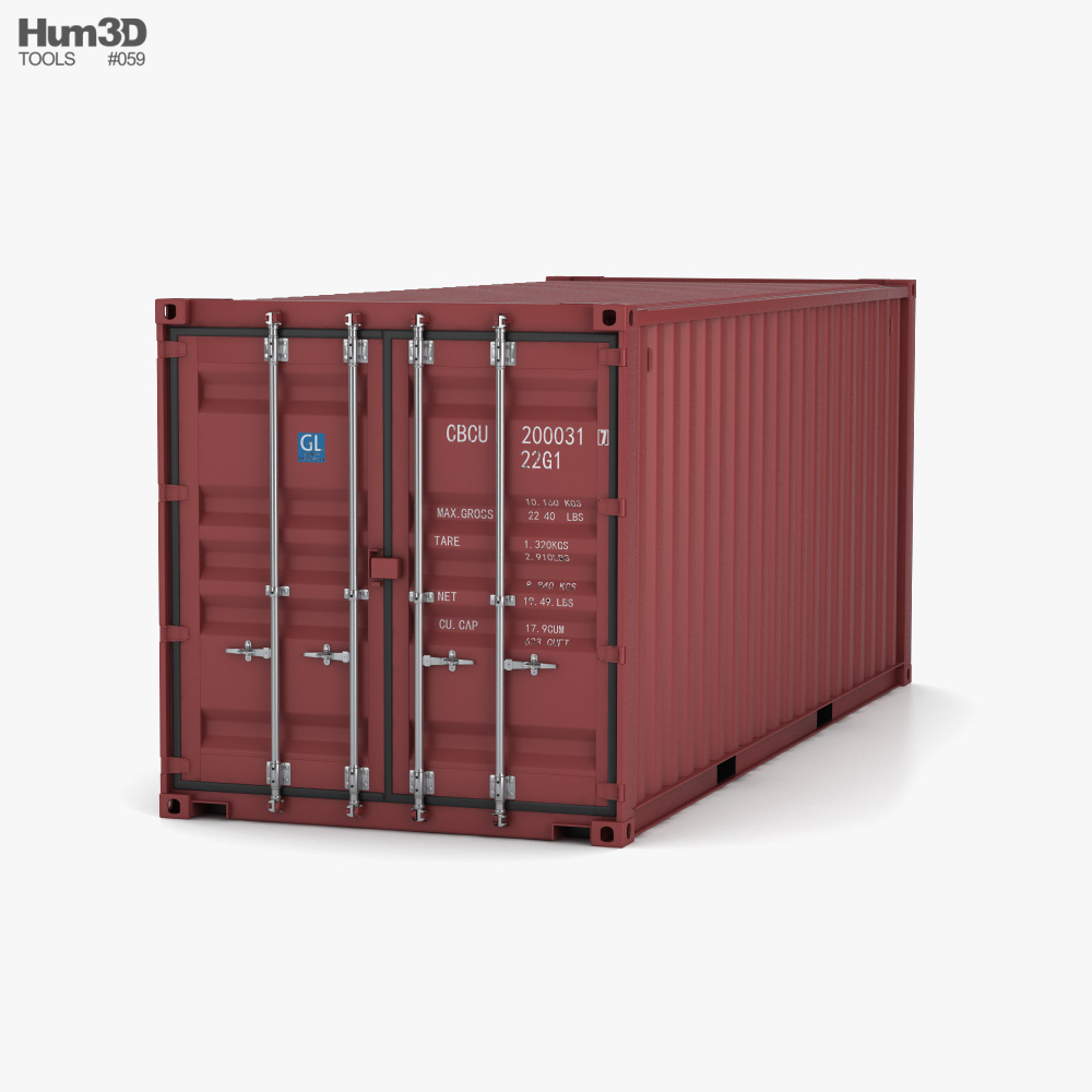 Shipping Container 20ft 3D model
