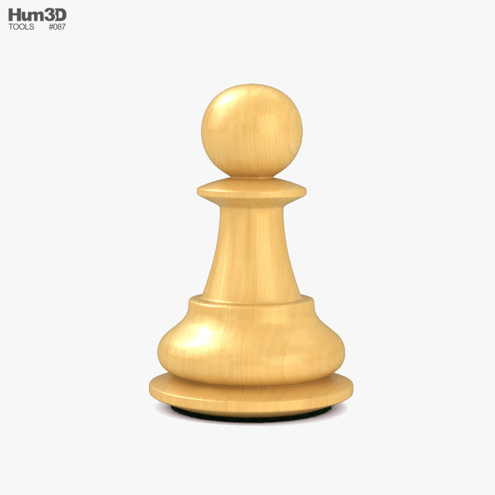 チェスポーンホワイト 3Dモデル